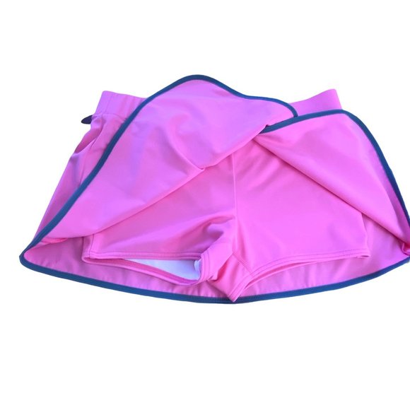 Lands End Women's 8 Skort Skirt Faux Wrap Pink Nylon - Picture 7 of 11